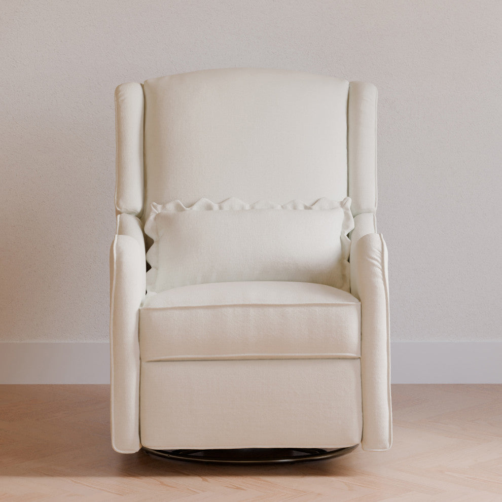 Devon Recliner and Swivel Glider, Performance Ivory Eco-Basketweave