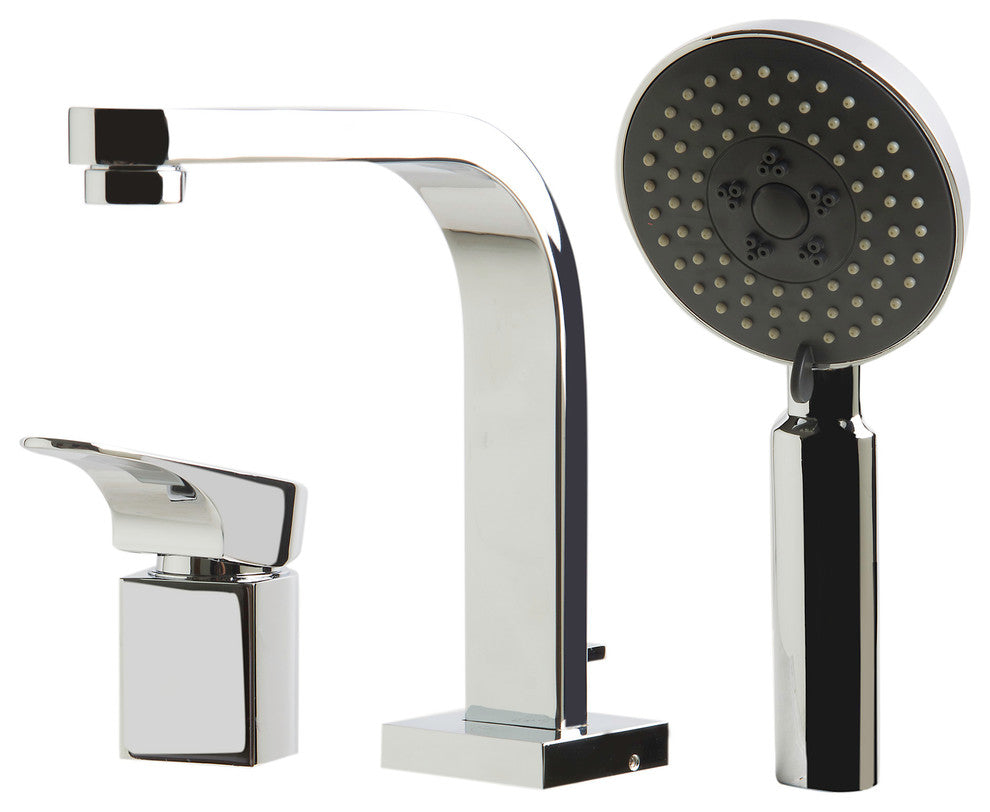 ALFI brand AB2703 Deck Mounted Roman Tub Filler - Polished Chrome