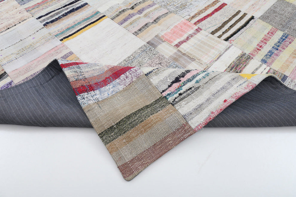 Rug N Carpet - Handmade Oriental 6' 7'' x 9' 10'' Rustic Patchwork Kilim Rug