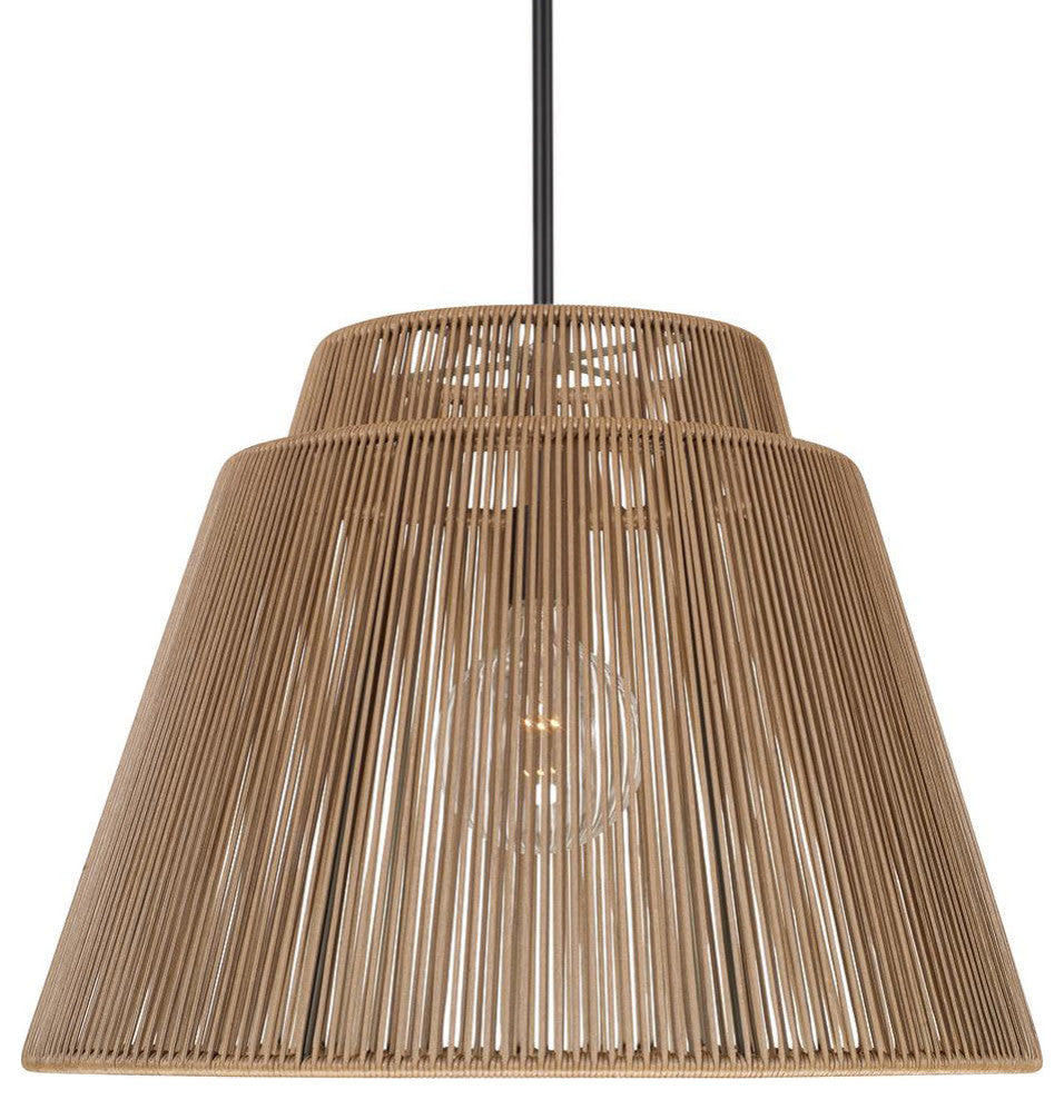 Capital Lighting 956311 Jasper 23"W Outdoor Pendant - Sienna / Black
