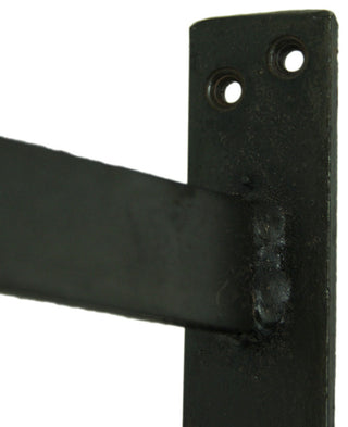 Rustic Vintage Style Metal and Wood Pulley and Hook Wall Hanging