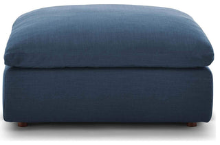 Commix Down Filled Overstuffed 4 Piece Sectional Sofa Set, Azure