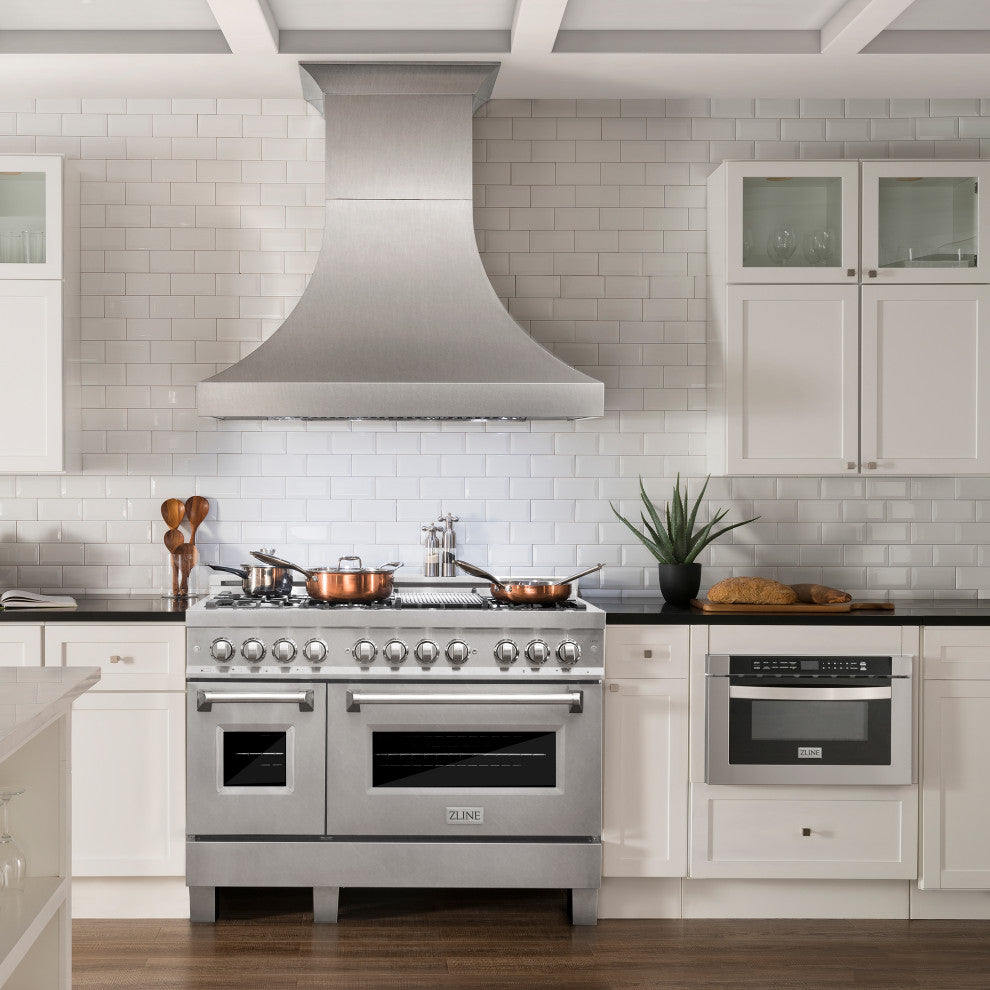 ZLINE 48" Dual Fuel Range With Griddle and Brass Burners