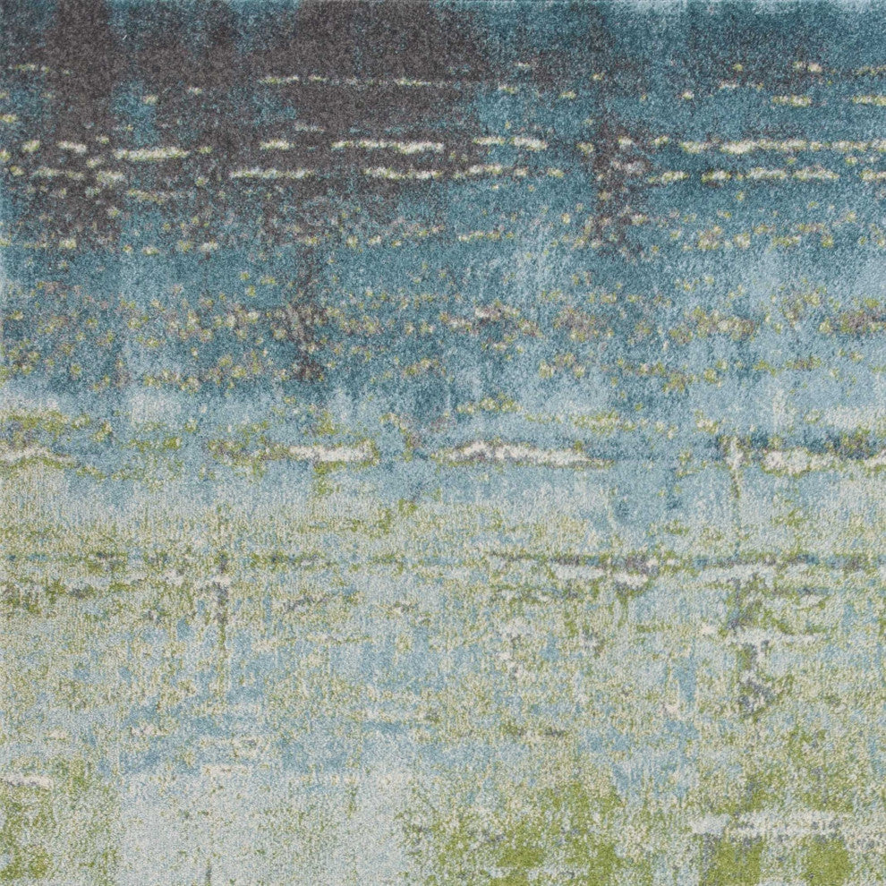 3' X 5' Blue Abstract Area Rug