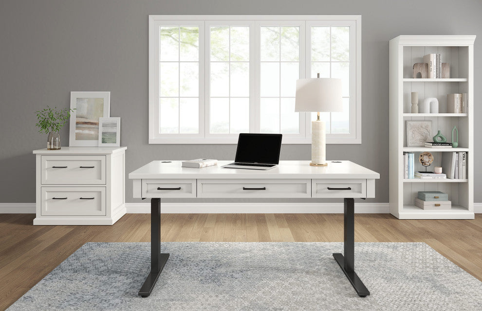 Modern Wood Lateral File Office Lateral File Storage Fully Assembled White