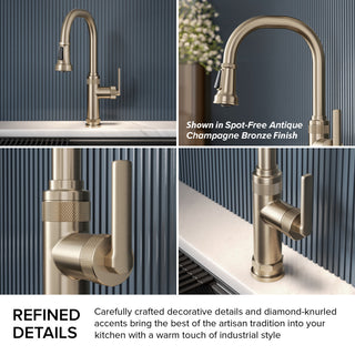 Sellette Pull-Down Kitchen Faucet, Spot Free Black Stainless, Model Kpf-4102sfsb