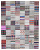 Rug N Carpet - Handmade Turkish 7' 10'' x 9' 10'' Rustic Patchwork Kilim Rug
