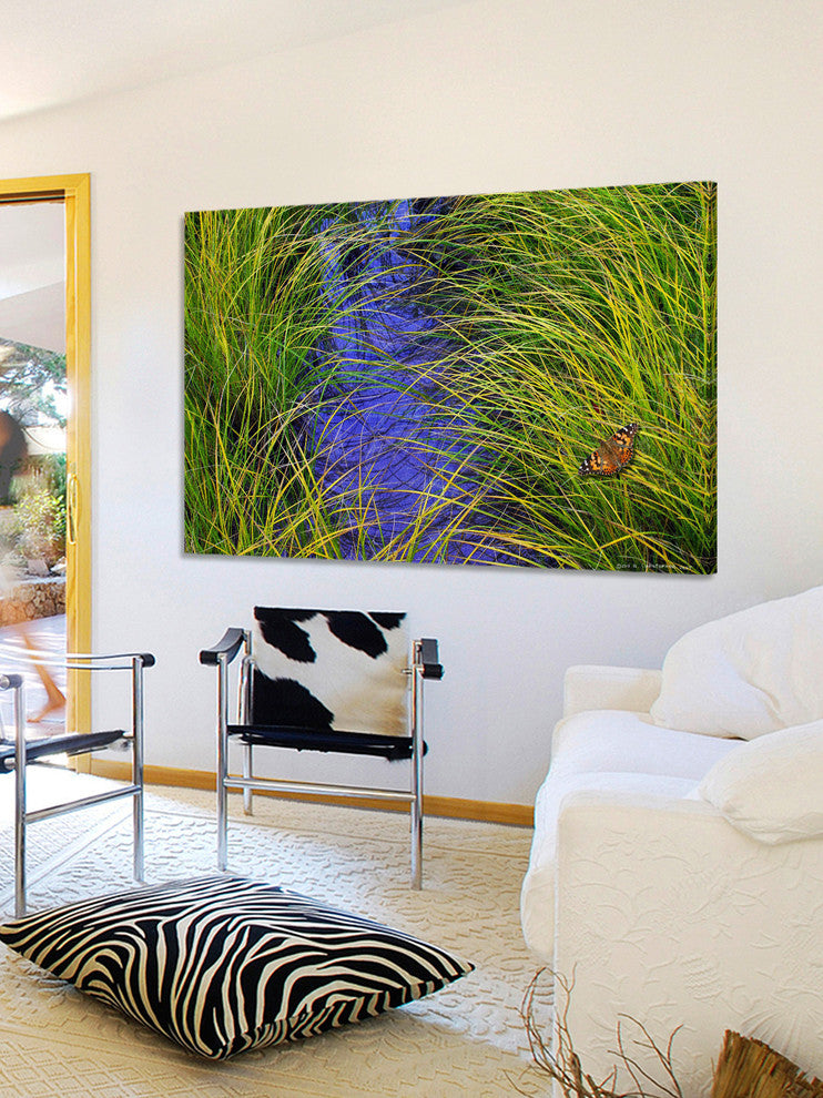 "Grass over the Brook" Print on Canvas by Chris Vest