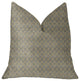 Golden Clove Blue and Beige Luxury Throw Pillow, 20"x30" Queen