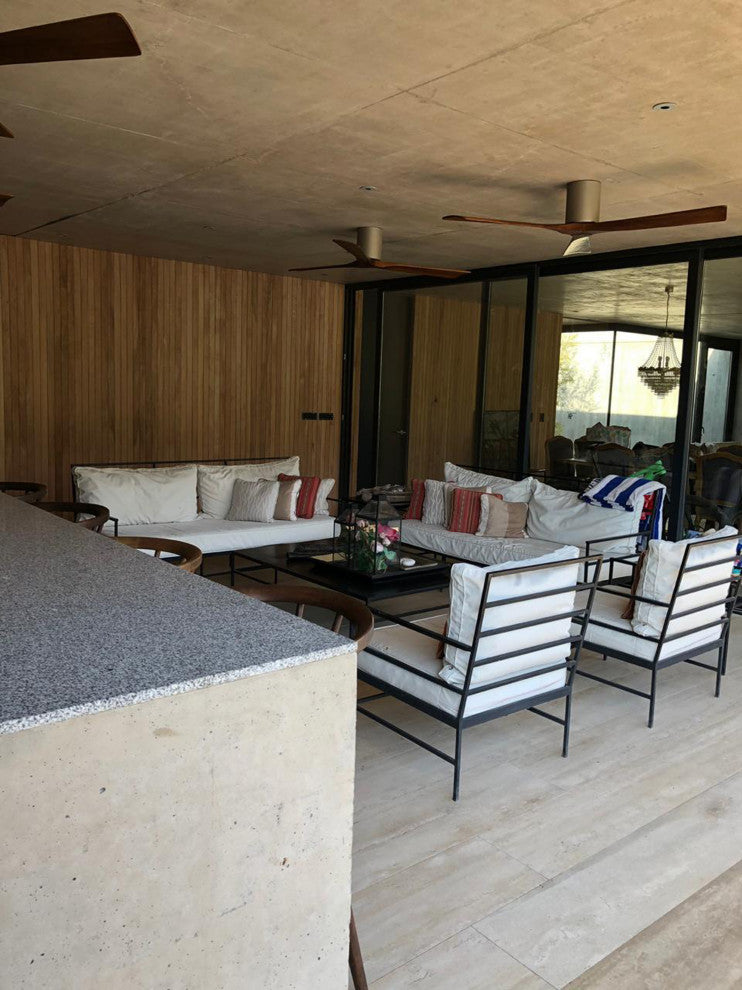 Irene-3 60" Hugger Ceiling Fan, Brushed Nickel With Walnut Blades