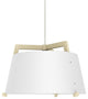 Ignis 24 Pendant, White Washed Oak, Gloss White Shade, No Diffuser, Incandescent