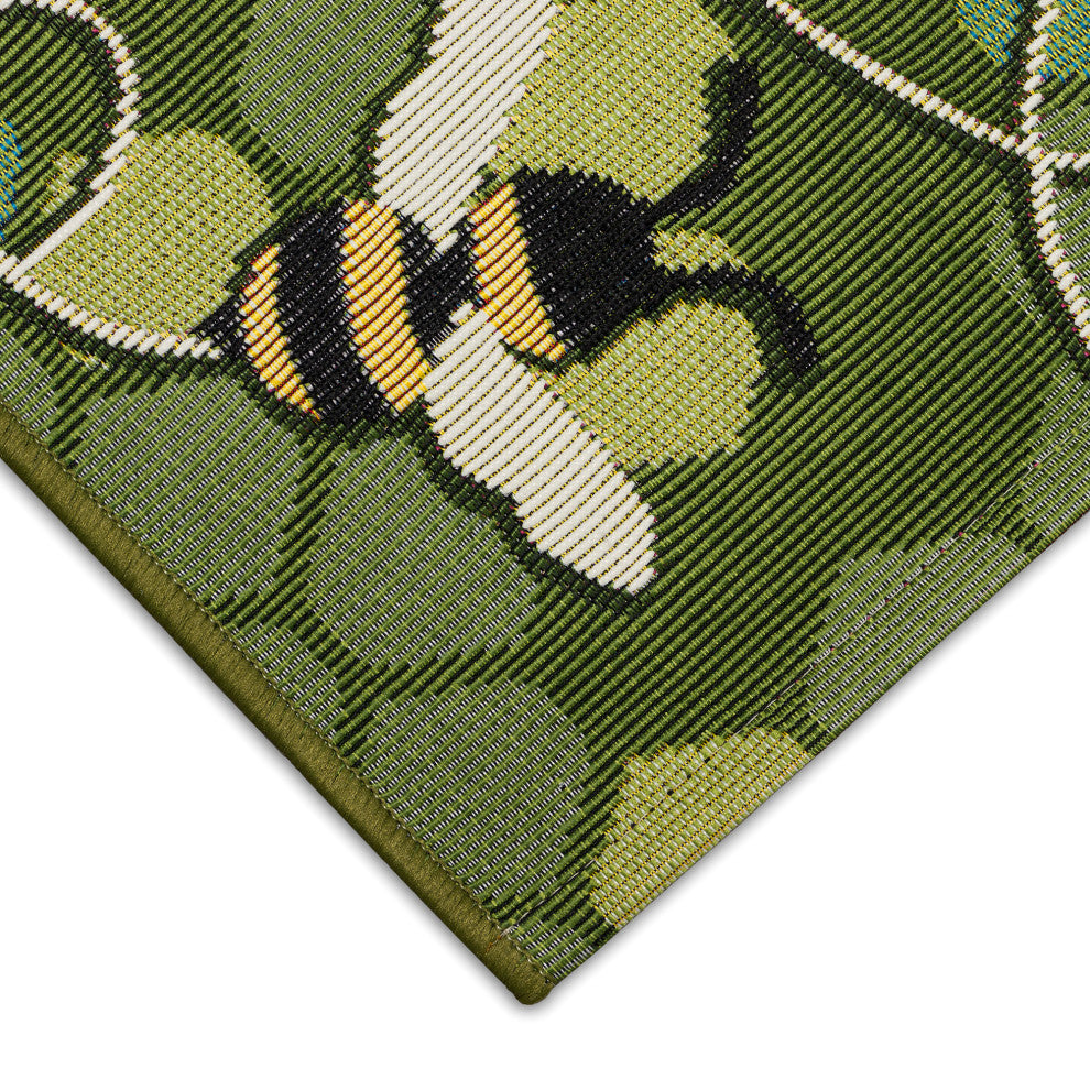 Esencia Bee Free Indoor/Outdoor Mat Green 2'x2'10"