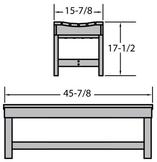 Sequoia Weldon 4' Backless Picnic Bench, Harbor Gray