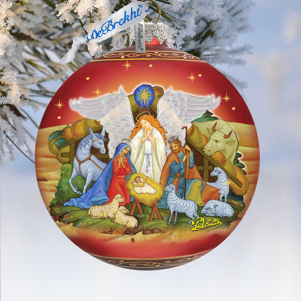 Guarding Light Nativity Glass Ornament Limited Edition