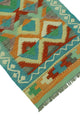 Sangat Kilim Fenhas Light Blue/Orange Runner, 2'6x7'10