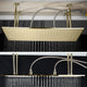Bathselect 20x40in Ceiling Mount Rain Shower Head, Polished Gold