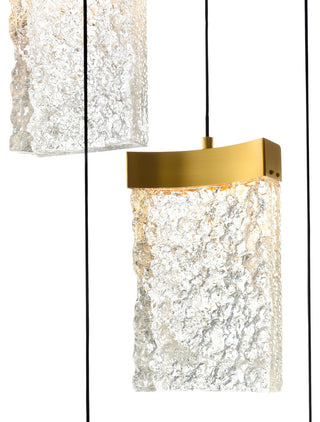 Lava Integrated LED Chandelier, Brass, 24"