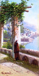 Girolamo Gianni View from a convent Capri, 15"x30" Wall Decal