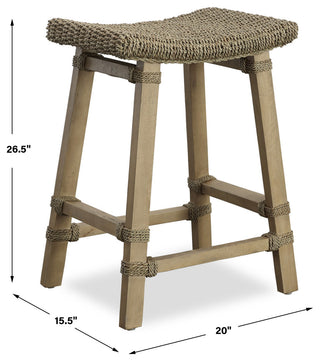 Uttermost Everglade Sea Grass Counter Stool