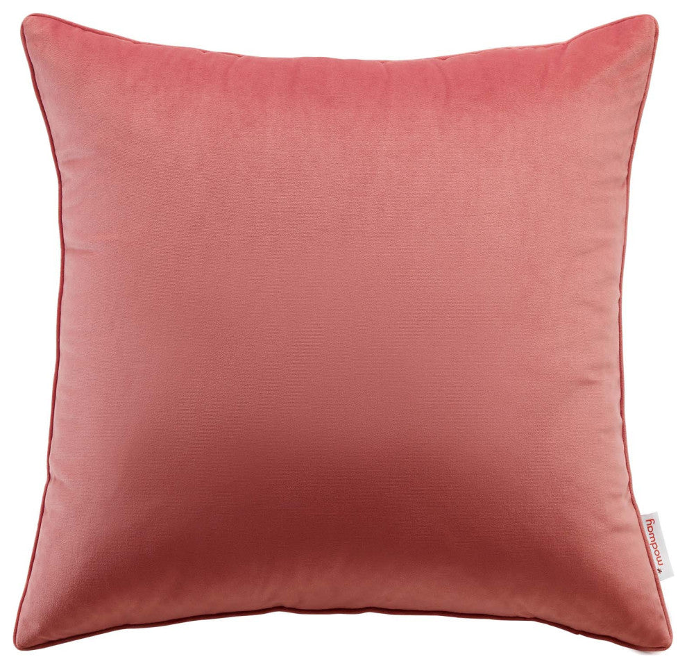 Enhance 20" Performance Velvet Throw Pillow, Blossom