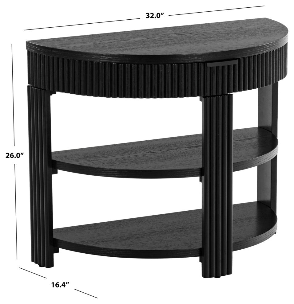 Safavieh Couture Shelbie Reeded Console Table, Black