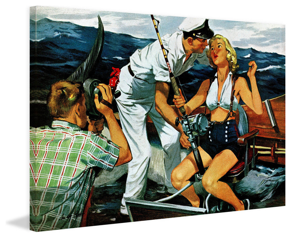 "Stealing a Kiss" Painting Print on Wrapped Canvas