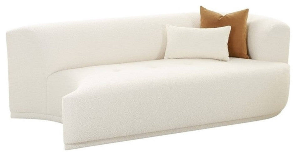 Fickle Cream Boucle Modular Right Arm Facing Loveseat