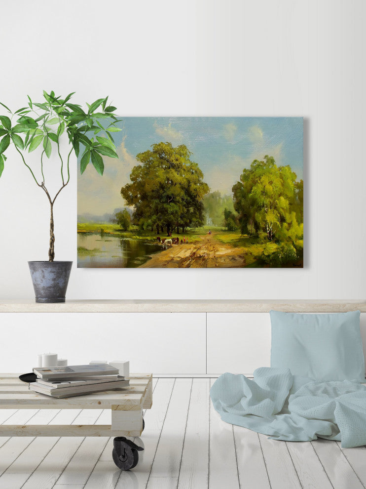 "Colors of Nature" Painting Print on Wrapped Canvas, 12x8