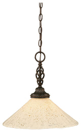 Elegante 1-Light Pendant, Dark Granite/Gold Ice