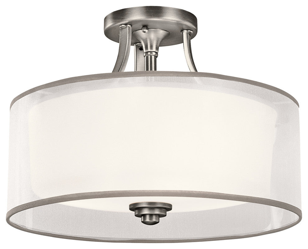 Kichler Lacey Three Light Semi Flush Mount 42386AP