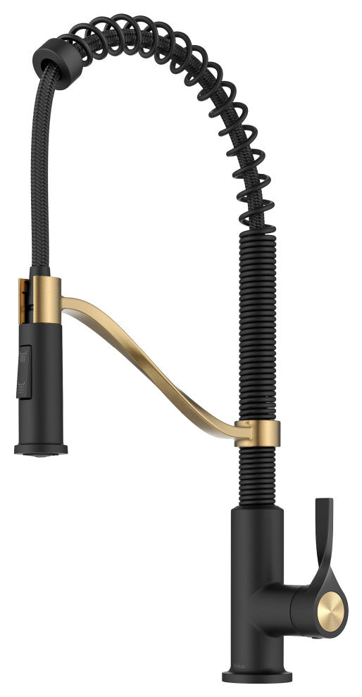 KRAUS Torak Commercial Style 2-Function 1-Handle Pull Down Kitchen Faucet SFBBMB