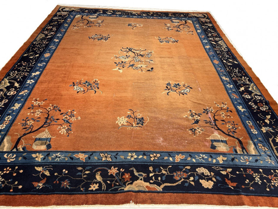 Chinese Antique Art Deco Rug 9'3''x11'6''
