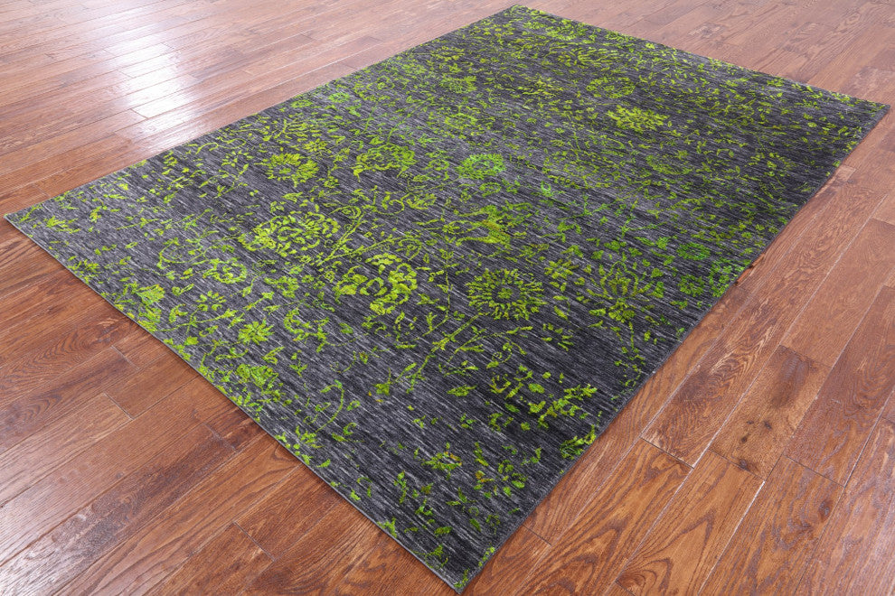 Persian Wool and Silk Hand Knotted Rug 6' 0" X 8' 7" Q8565