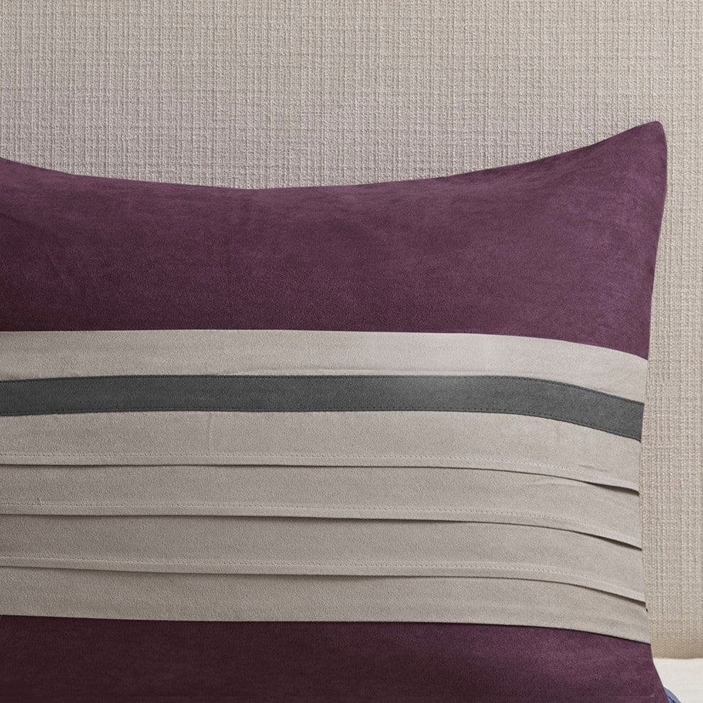 Madison Park Palmer Vera Microsuede 7-Piece Comforter Set, Purple