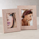 Carpi 4" x 6" Suede Lux Photo Frame, Amalfi Blush