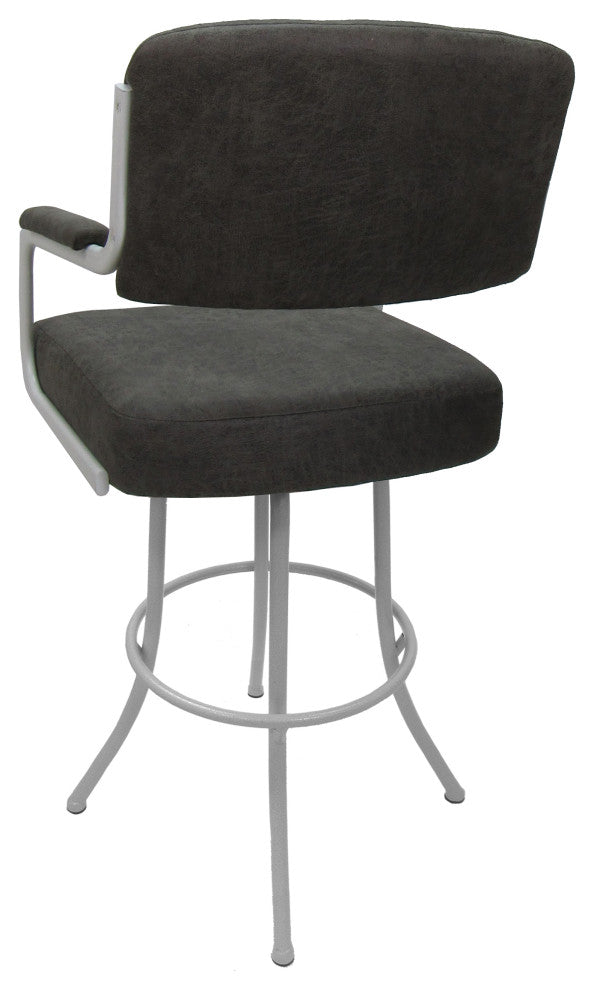 Swivel Counter Metal Bar Stool, Northwest Elk - White, 26"
