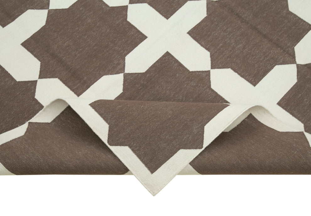 Rug N Carpet - Handmade Wool 6' 1'' x 9' 0'' Flatweave Dhurrie Kilim Rug