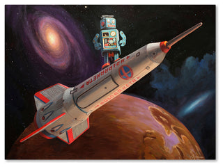 'Rocket Surfer' Canvas Art by Eric Joyner