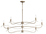 Willow 6-Light Small Chandelier, Soft Gold Finish, Standard Overall Height