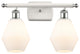 Innovations 516-2W-WPC-G651-6-LED 2-Light Vanity Light, White, Polished Chrome