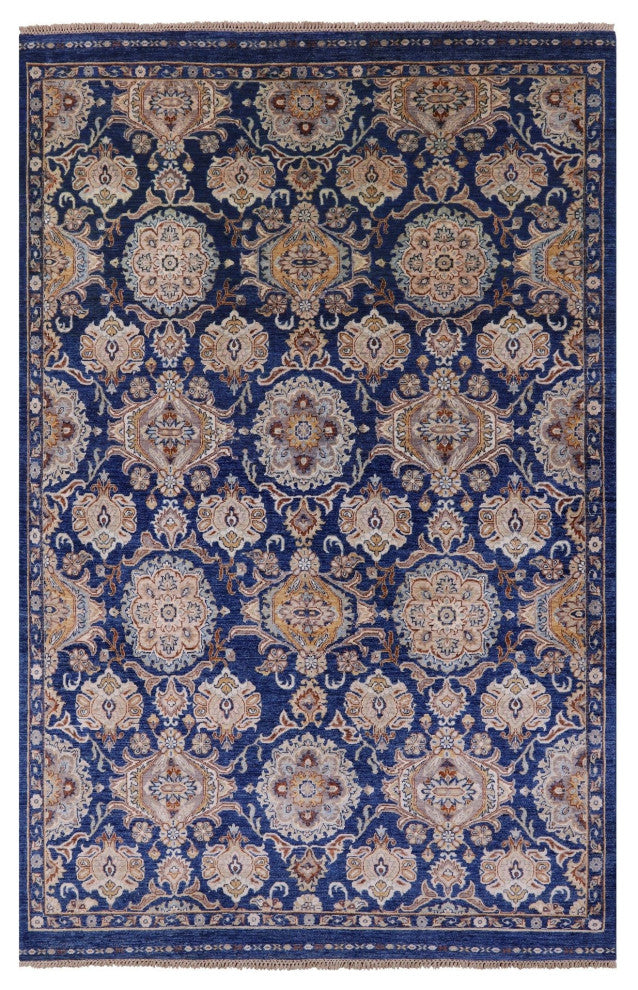 6' 7" X 10' 3" Persian Tabriz Handmade Wool Rug Q8332