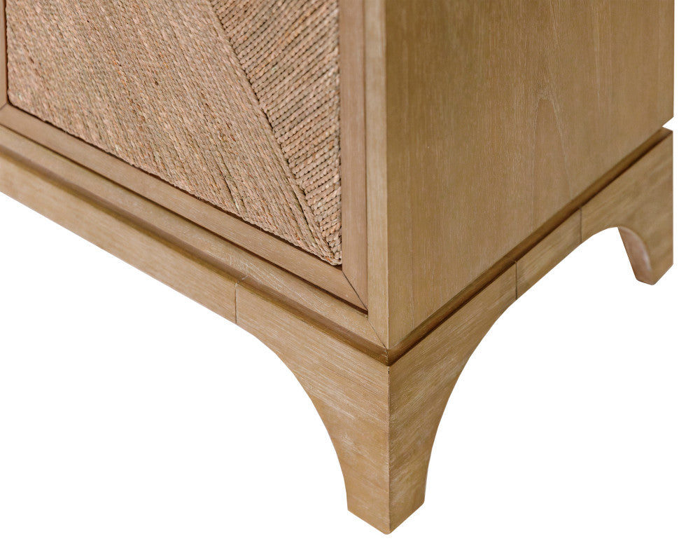 Coastal Style 70" TV Console Entertainment Stand Wood, Brown