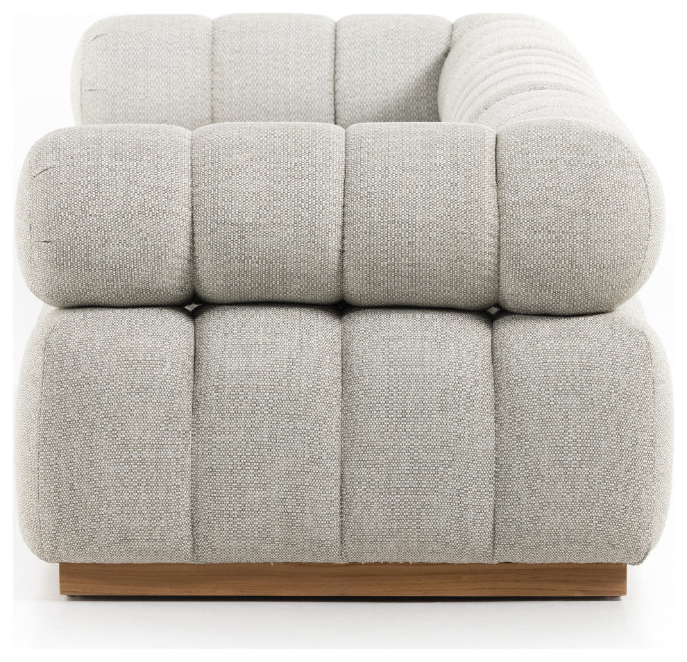 Roma Outdoor 3pc Sectional-Ash