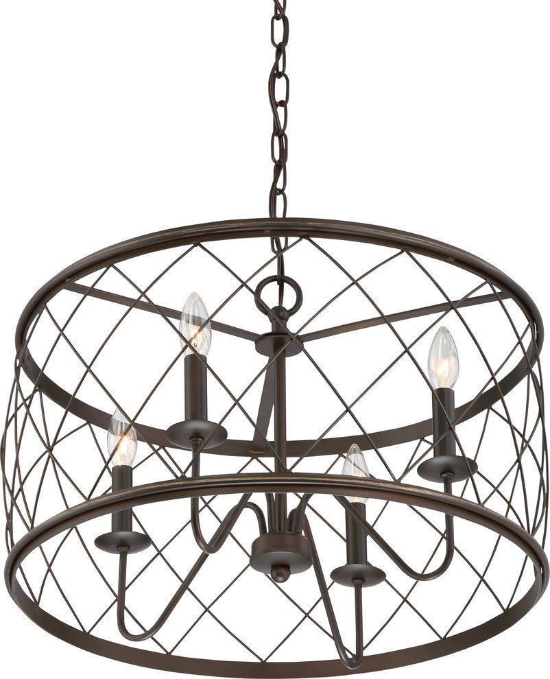Quoizel RDY2821PN Four Light Pendant Dury Palladian Bronze