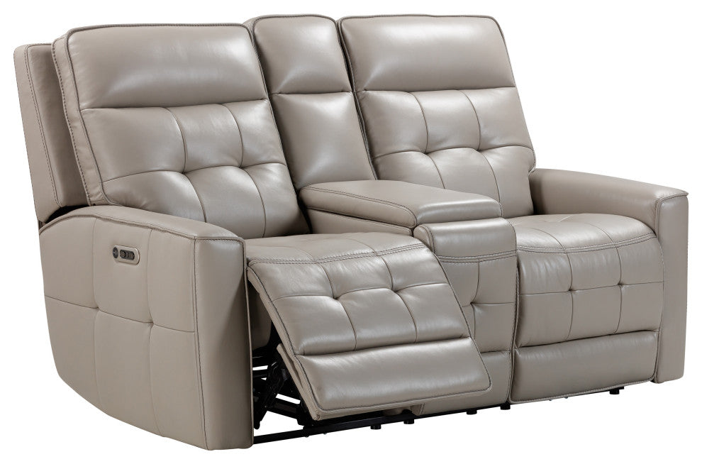 Canterbury Acorn Power Reclining Zero Gravity Sofa and Loveseat, Pewter