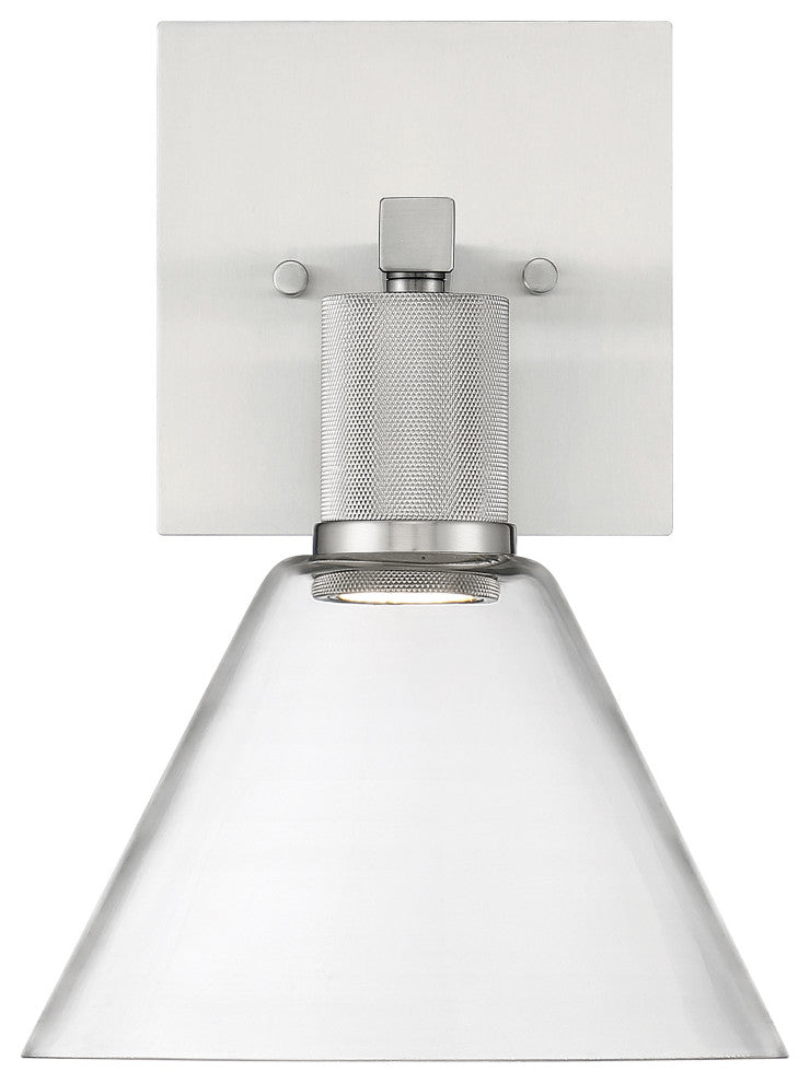 Access Port Nine 1-Light Martini LED Wall Sconce Brushed Steel