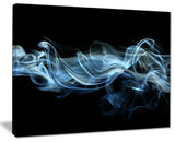 "Blue Smoke in Black" Abstract Digital Art Canvas Print