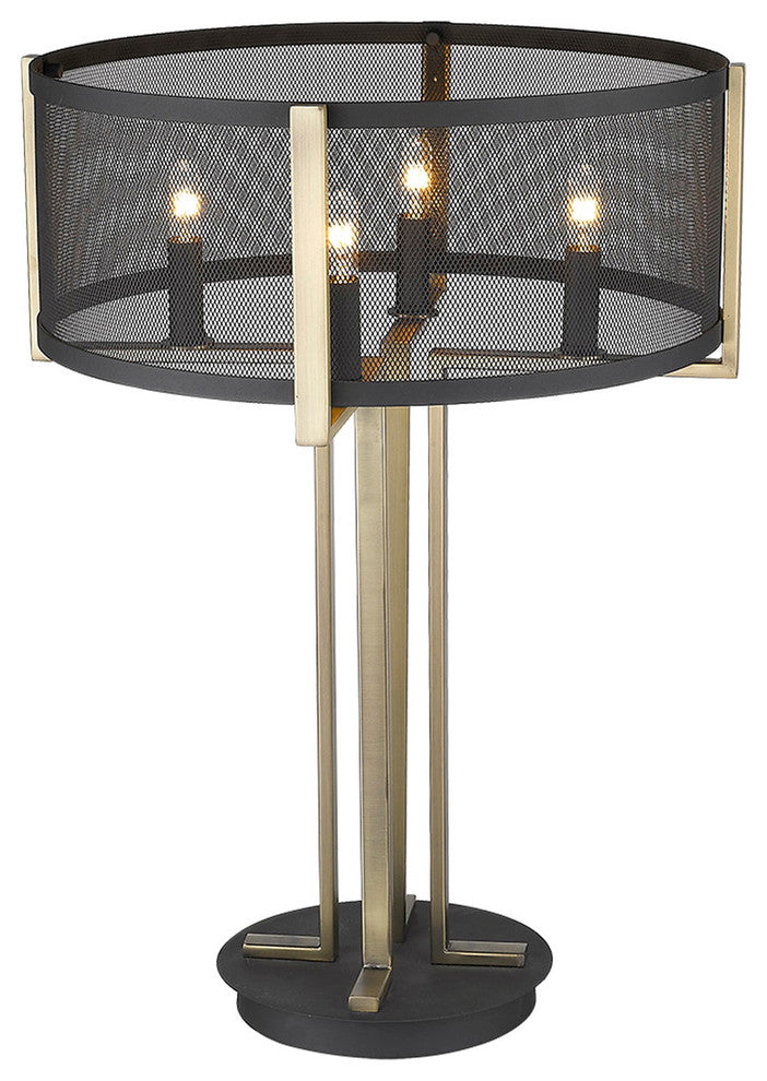 Trend Home 4-Light Matte Black Table Lamp