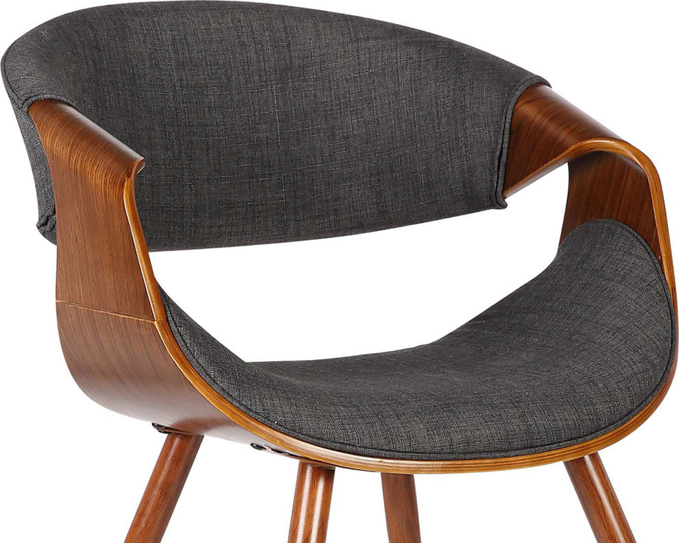 Butterfly Mid-Century Dining Chair, Walnut, Charcoal