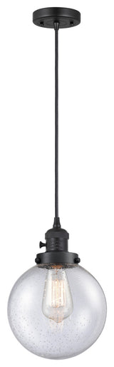 INNOVATIONS 201CSW-BK-G204-8 1-Light Mini Pendant Matte Black